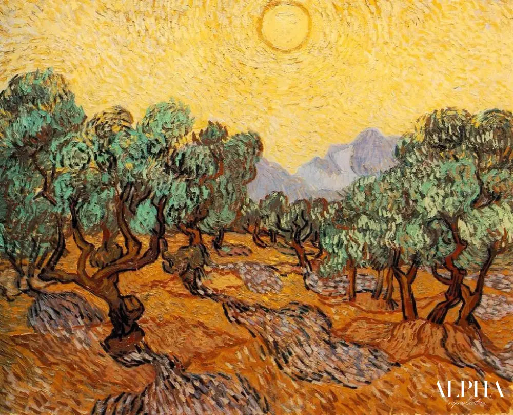 Oliviers sous le soleil - Van Gogh - Reproductions de tableaux et peintures haut de gamme