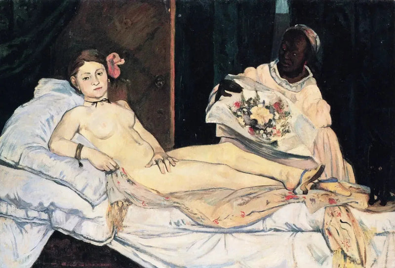 Olympia, kopia według Maneta - Paul Gauguin