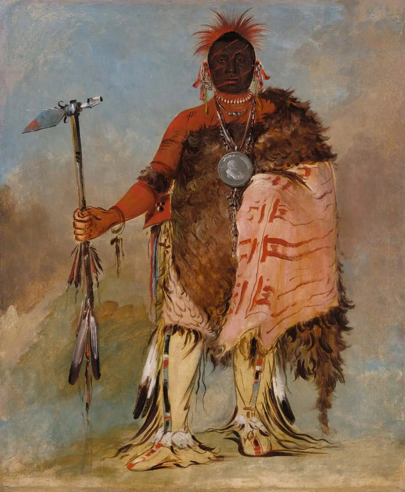 Om-pah-tón-ga, Wielki Łoś, słynny wojownik - George Catlin