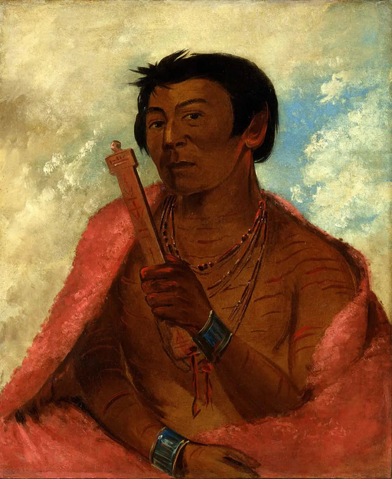 On-sáw-kie, Sauk, modlący się - George Catlin
