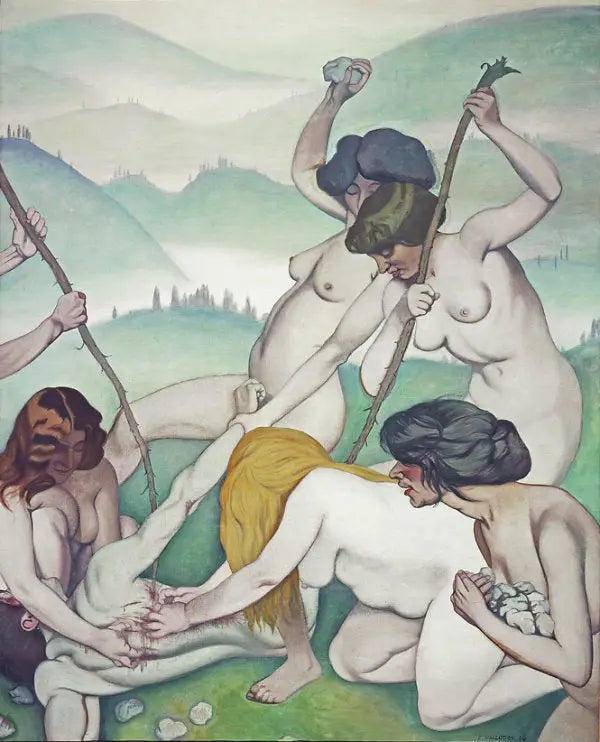 Orfeusz rozczłonkowany przez Menady - Félix Vallotton