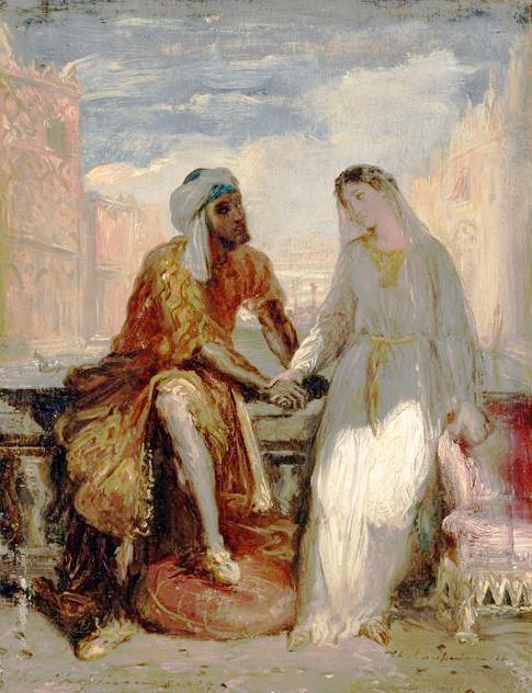 Othello i Desdemona w Wenecji - Théodore Chassériau