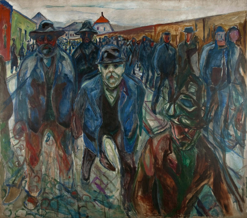 Robotnicy w drodze powrotnej - Edvard Munch