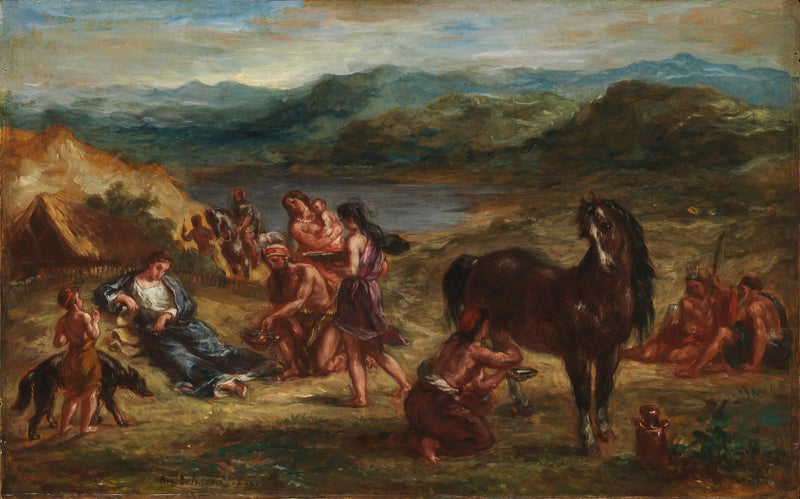 Ovidius u Scytów - Eugène Delacroix