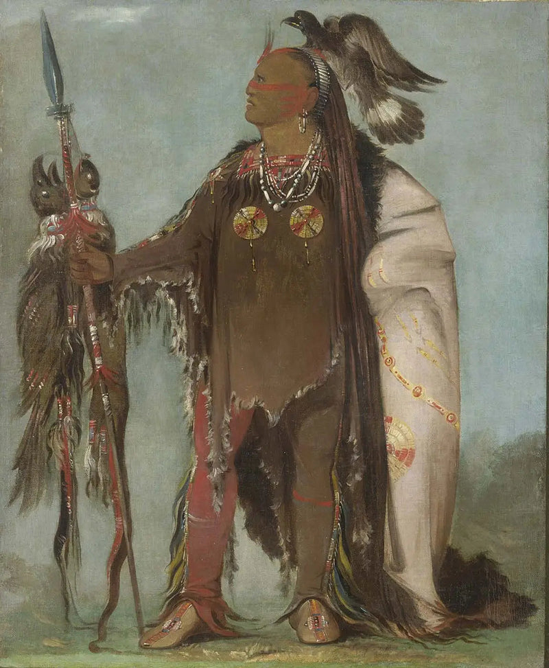 Pa-rís-ka-róo-pa, Dwa kruki, przywódca bandy - George Catlin