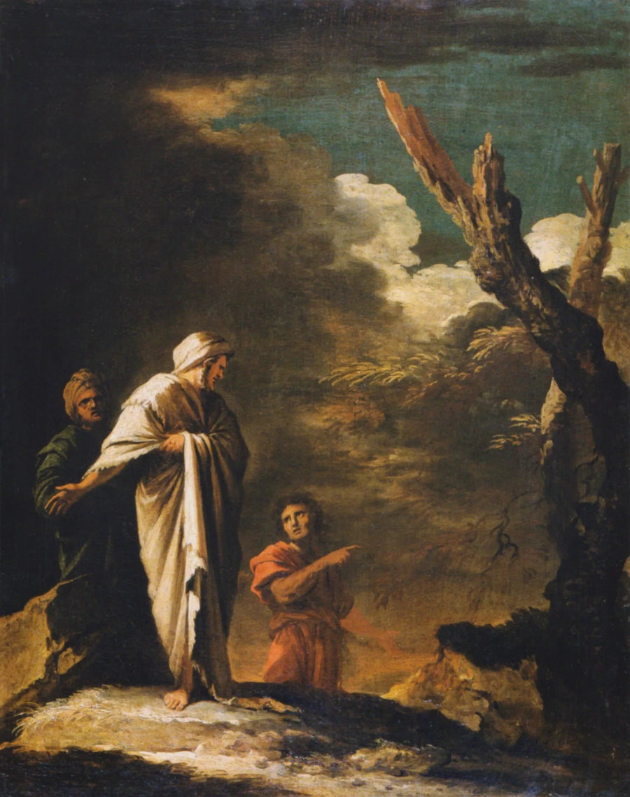 Paesaggio con tre figure (Spavento) - Salvator Rosa
