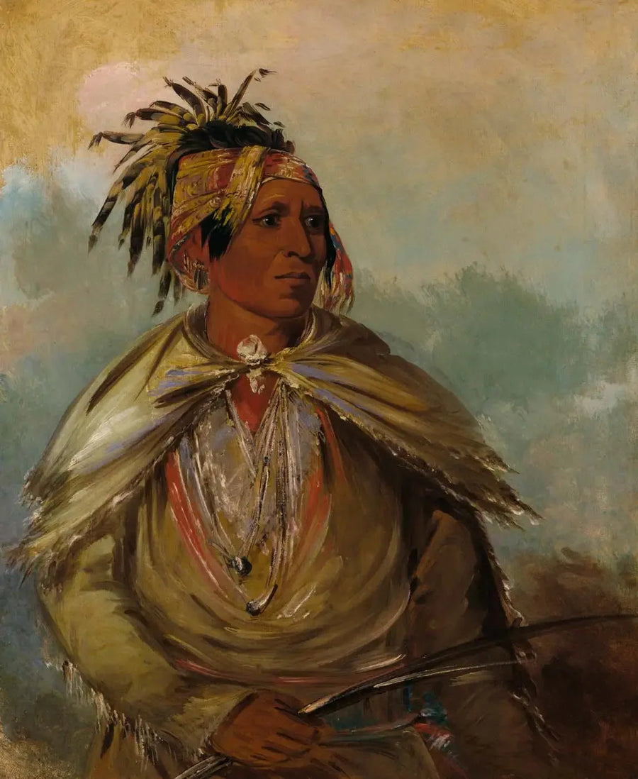 Pah-mee-ców-ee-tah, człowiek, który śledzi, przywódca - George Catlin