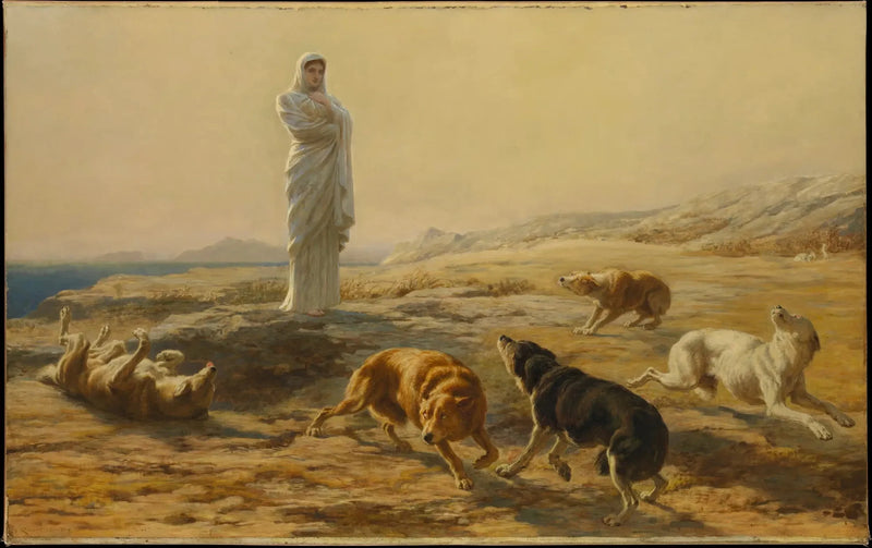 Pallas Atena i psy pasterza - Briton Rivière