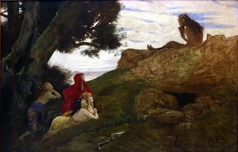 Pan i Dryady - Arnold Böcklin