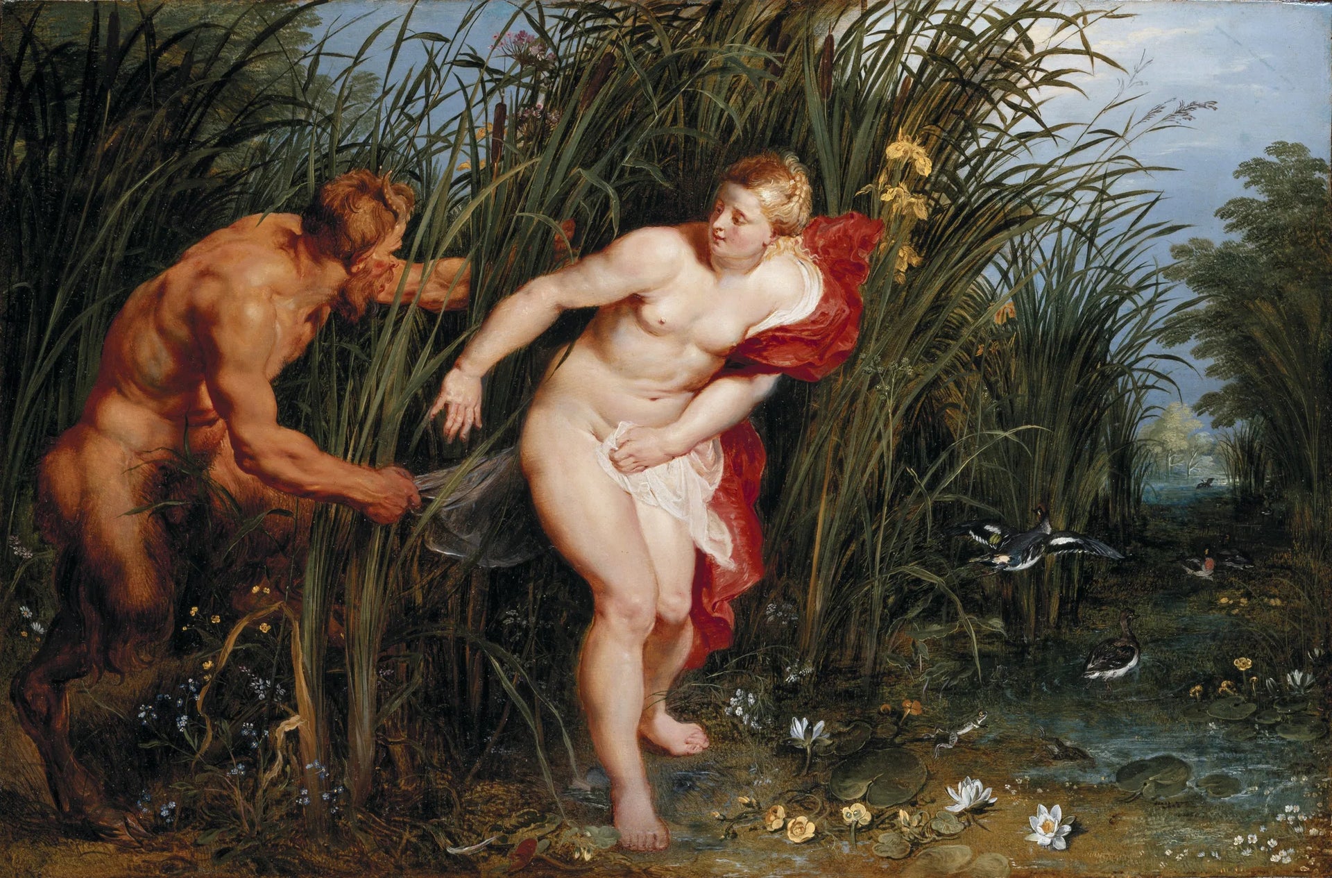 Pan et Syrinx - Jan Brueghel l'Ancien image 1 copie de tableau peinte à la main