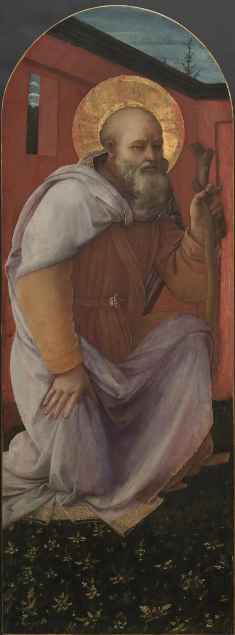 Panel z tryptyku: Święty Antoni Abad - Fra Filippo Lippi