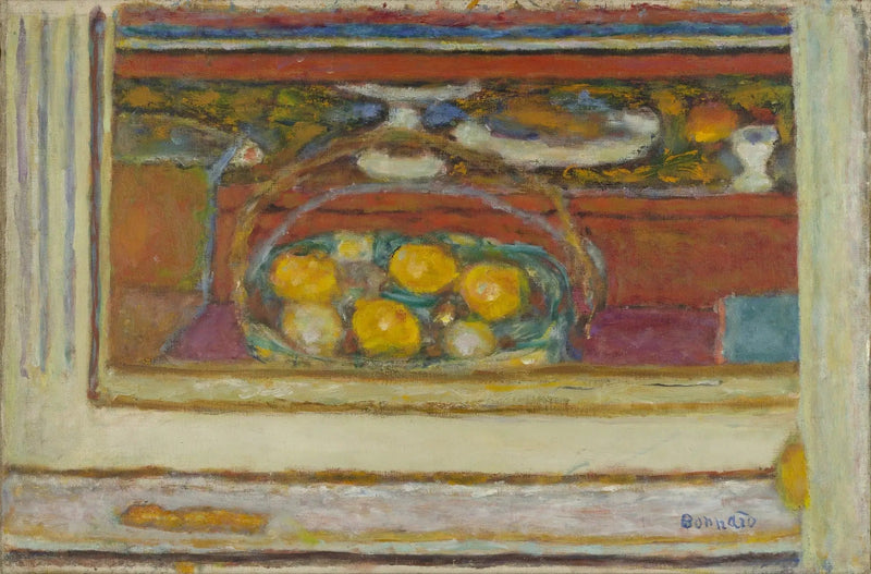 Kosz owoców odbity w lustrze - Pierre Bonnard