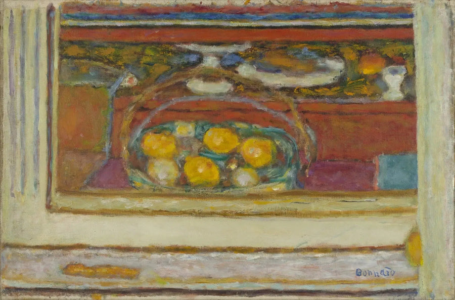 Kosz owoców odbity w lustrze - Pierre Bonnard