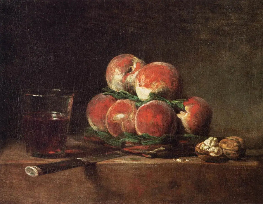 Kosz brzoskwiń - Jean Simeón Chardin