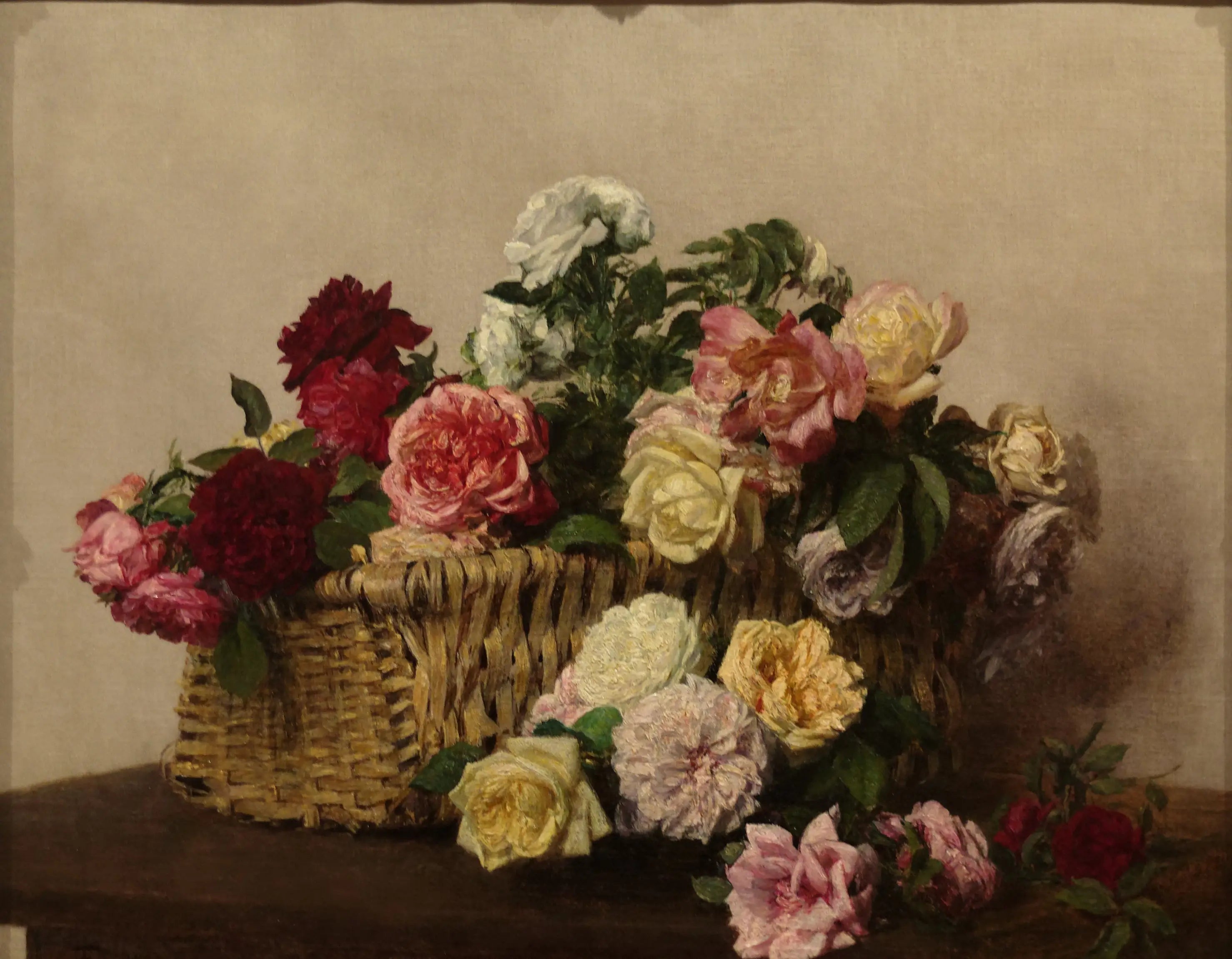 Panier de roses - Henri Fantin-Latour - Alpha Reproduction