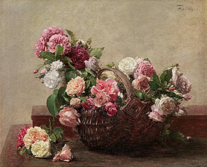 Kosz róż - Henri Fantin-Latour