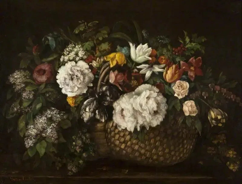 Kosze z kwiatami - Gustave Courbet