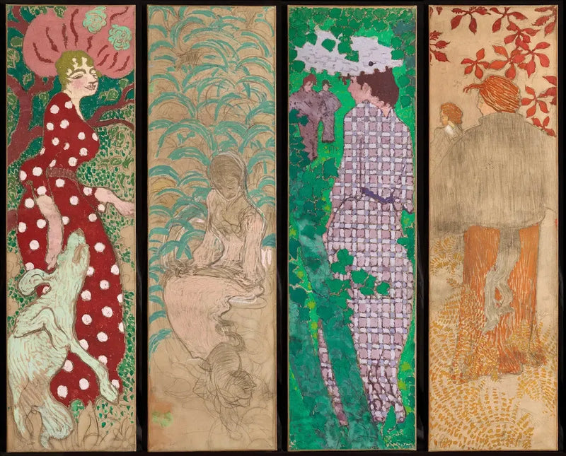Panele dekoracyjne - Kobiety w ogrodzie - Pierre Bonnard