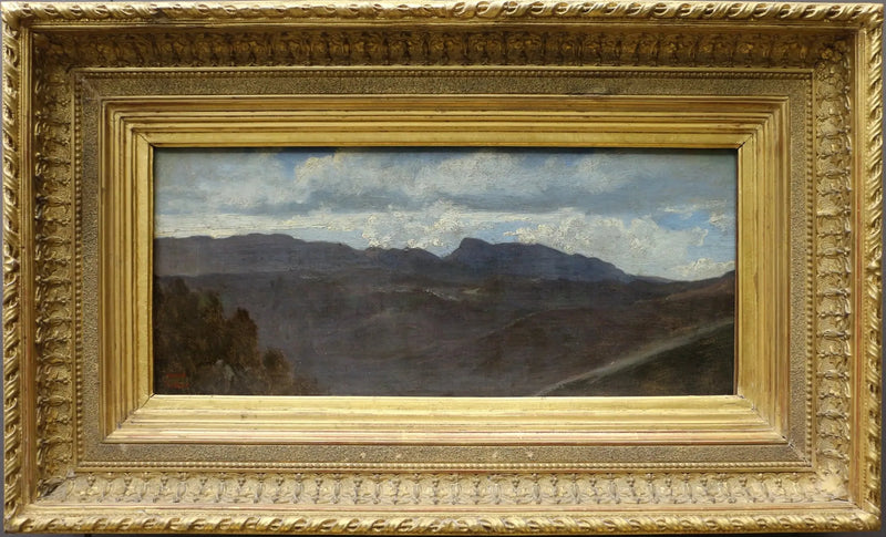 Panorama kampanii rzymskiej. Góry Prenestini widziane z Olevano - Jean-Baptiste Camille Corot