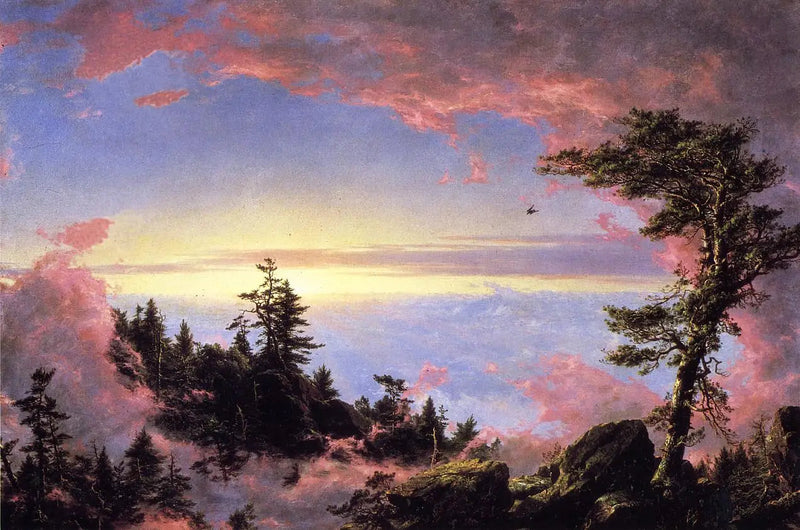 Nad chmurami przy promieniach słońca - Frederic Edwin Church