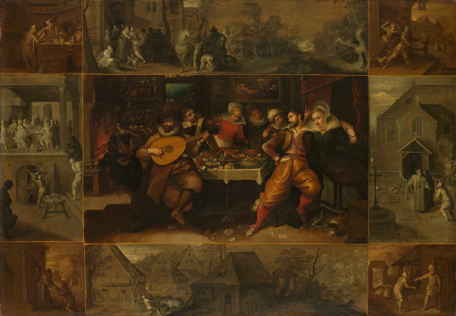 La parabole du fils prodigue - Frans II Francken