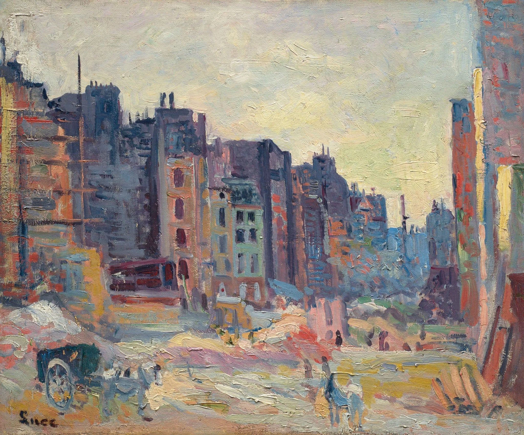 Paris, Le percement de la rue Réaumur - Maximilien Luce image 1 reproduction d’œuvre d’art à l’huile