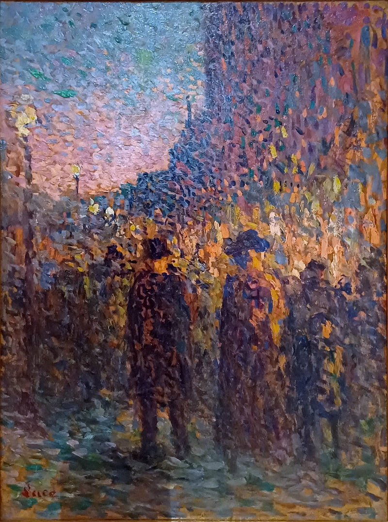 Paryż, bulwary, noc - Maximilien Luce