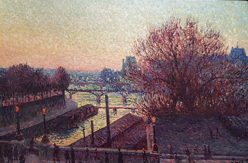 Paryż, widok na Sekwanę, noc - Maximilien Luce