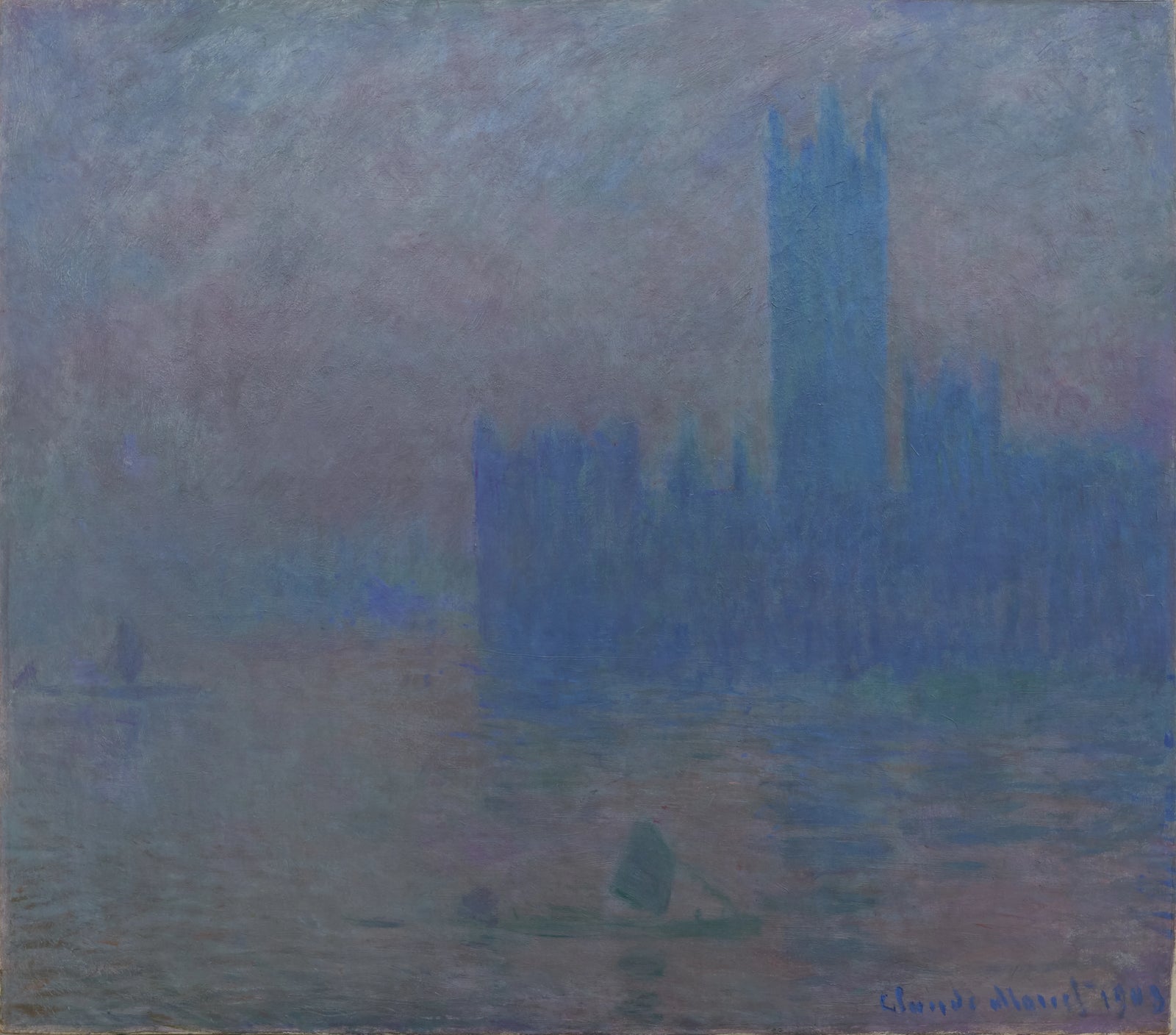 Parlament Londynu, efekt mgły - Claude Monet