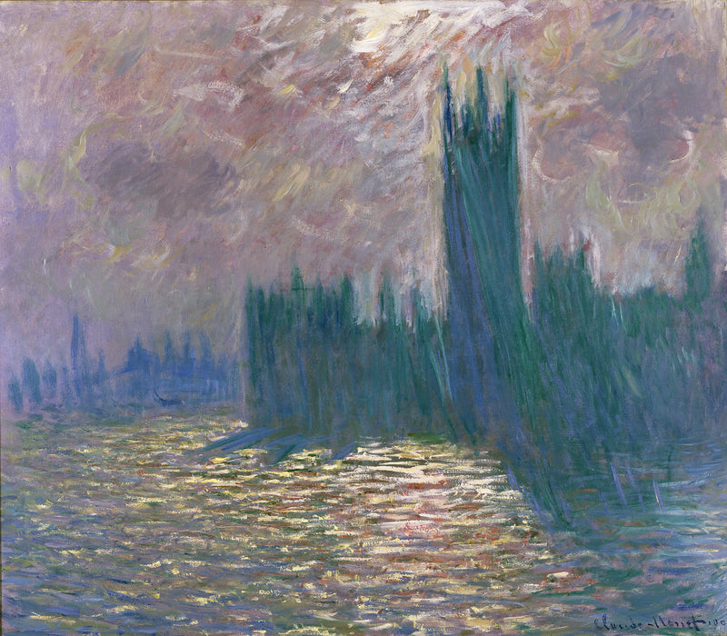 Londyn, Parlament, refleksje na temat Tamizy W1606 - Claude Monet