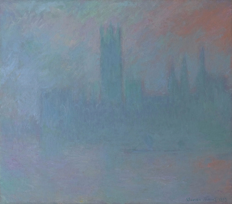 Parlament, symfonia w kolorze niebieskim W1601 - Claude Monet