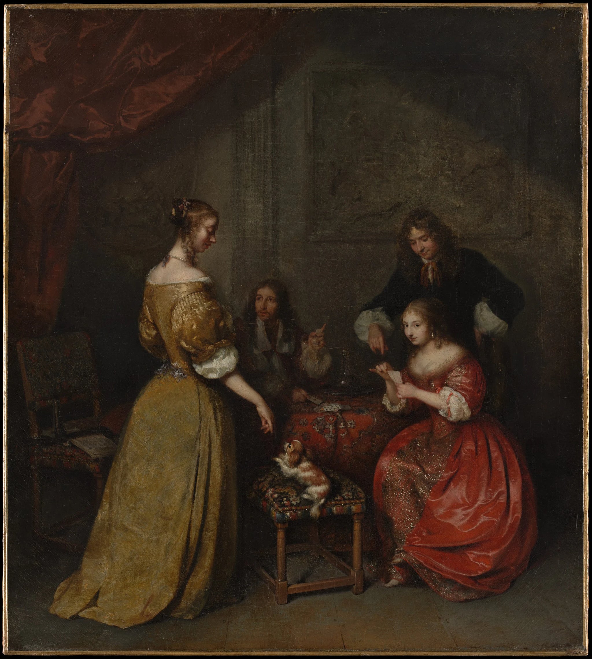 La Partie de Piquet - Caspar Netscher
