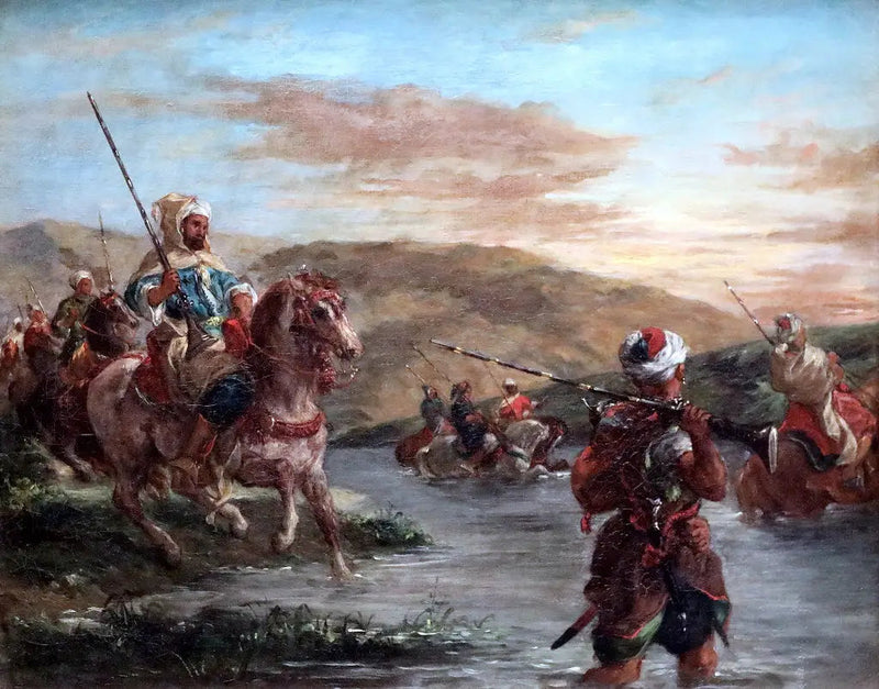 przejście przez brod w Maroku - Eugène Delacroix