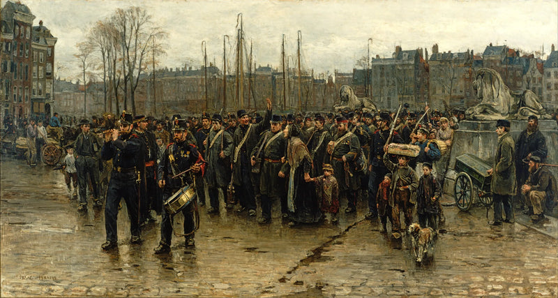 Przejście wojsk kolonialnych - Isaac Israëls