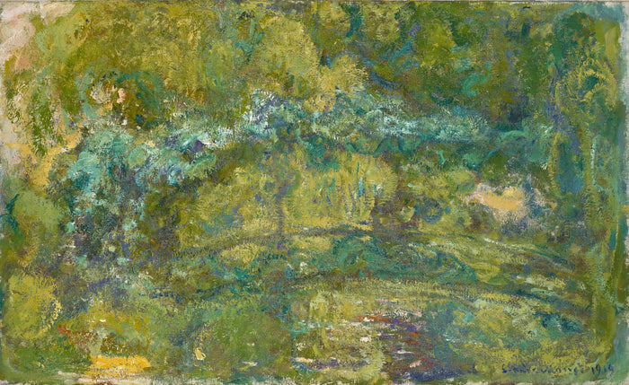 Kładka nad stawem z liliami wodnymi - Claude Monet