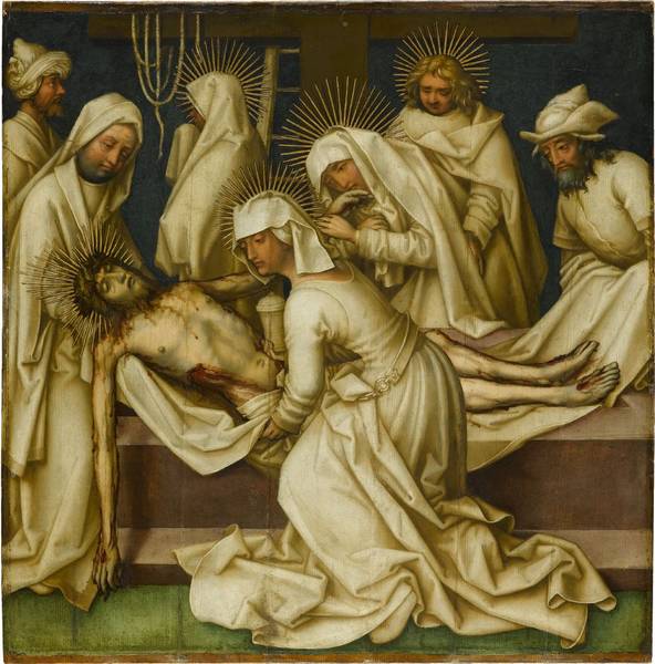 Szara pasja: Złożenie do grobu Chrystusa - Hans Holbein Starszy