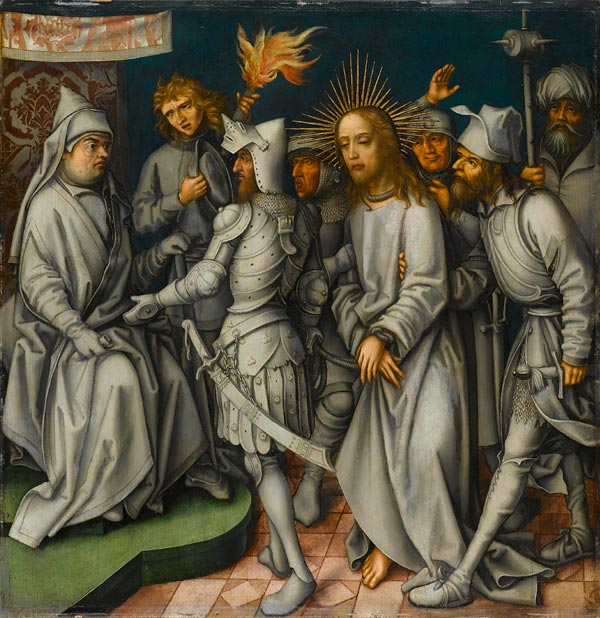 Szara pasja: Chrystus przed wielkim kapłanem - Hans Holbein starszy