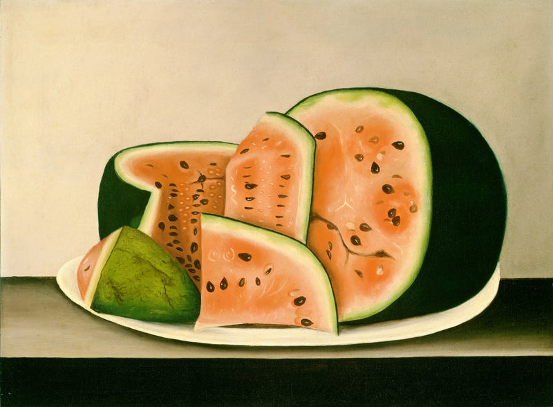 Pastèque sur une assiette - American 19th Century