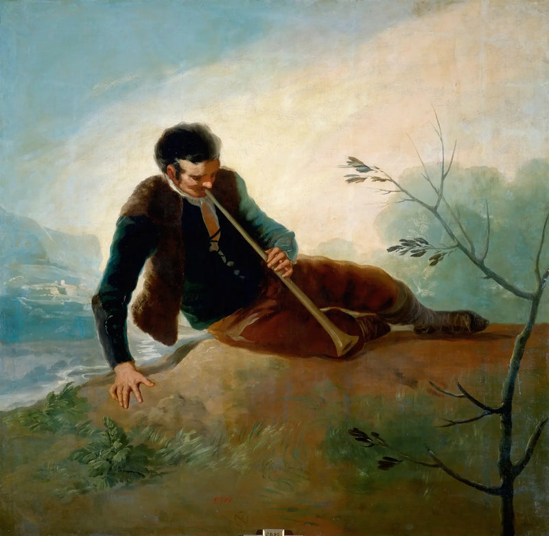 Pasteur dotykający dulzainy - Francisco de Goya