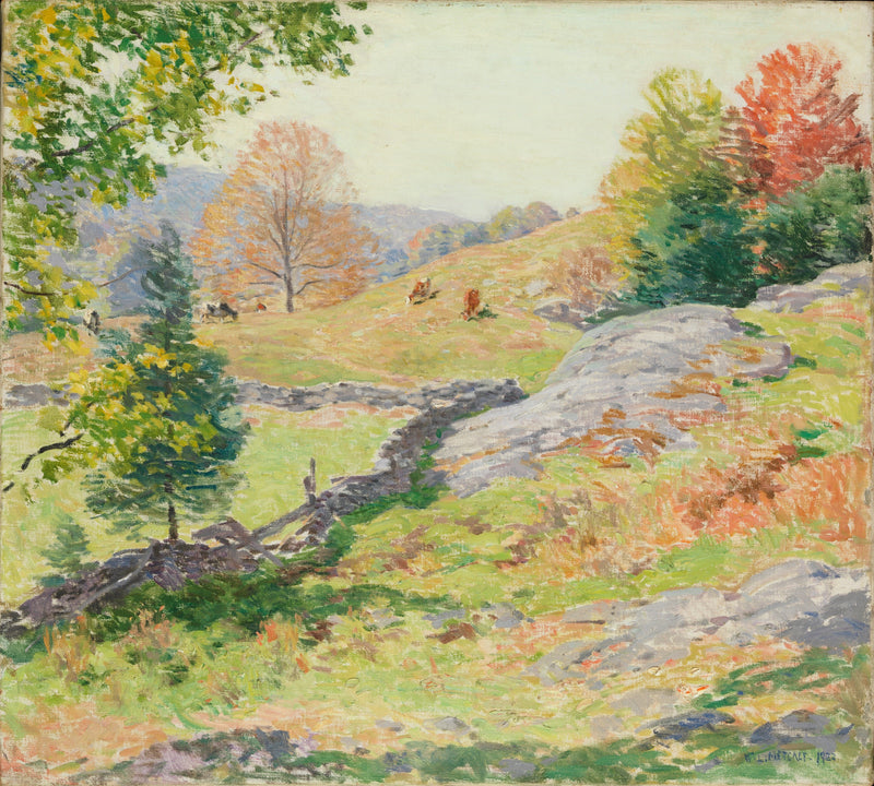 Pastwiska na zboczu wzgórza — Wrzesień - Willard Metcalf