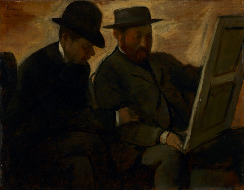 Paul Lafond i Alphonse Cherfils badający obraz - Edgar Degas