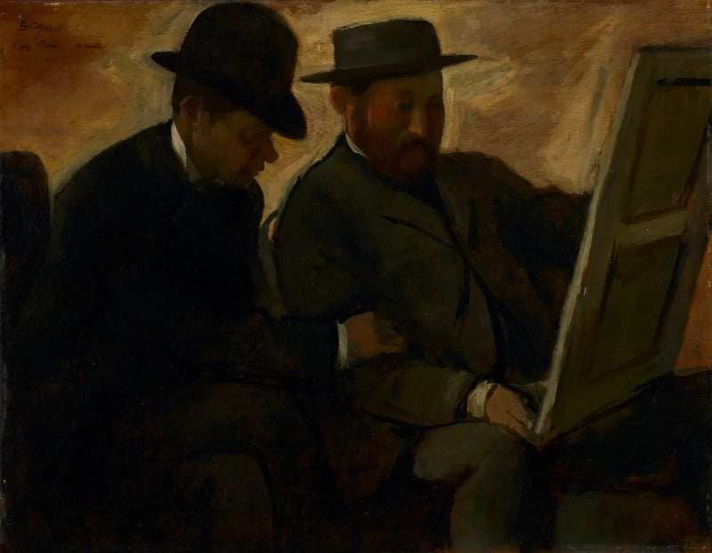Paul Lafond i Alphonse Cherfils badający obraz - Edgar Degas