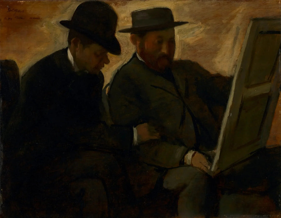 Paul Lafond i Alphonse Cherfils badający obraz - Edgar Degas