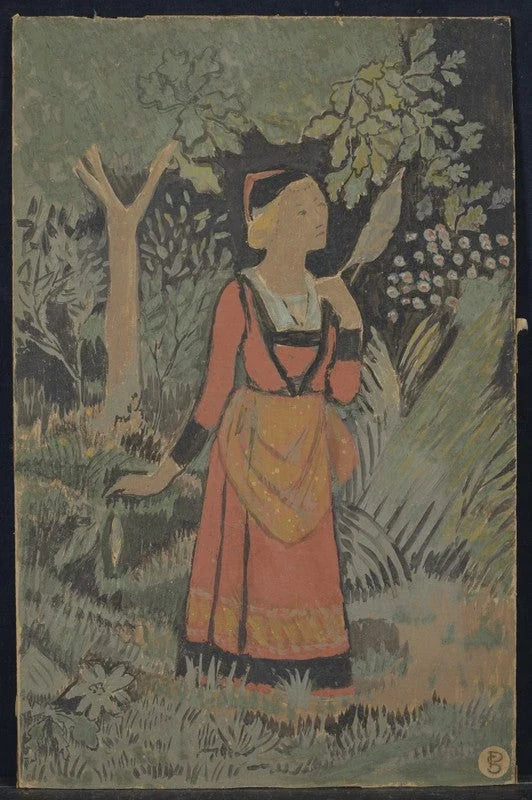 Fileuse sous un chêne - Paul Sérusier