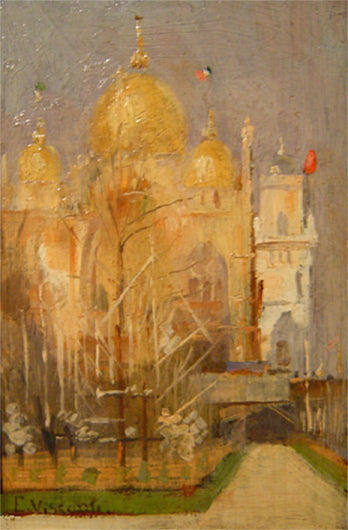 Pavillon d'Italie à l'Exposition Universelle de Paris de 1900 - Eliseu Visconti image 1 copie de tableau peinte à la main