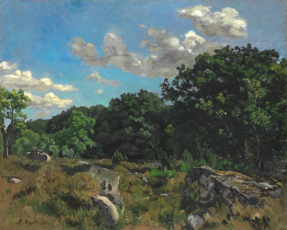 Paysage à Chailly - Frédéric Bazille image 1 tableau peint à l’huile sur toile