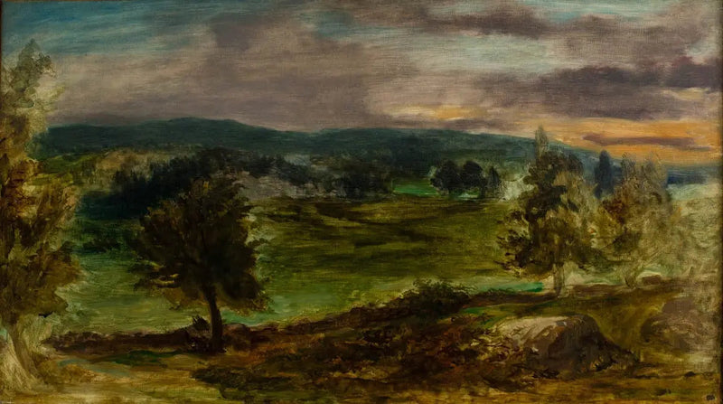 Krajobraz w Champrosay - Eugène Delacroix