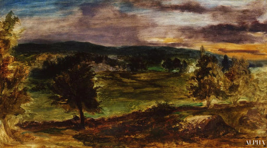 Paysage à Champrosay - Eugène Delacroix - Reproductions de tableaux et peintures haut de gamme