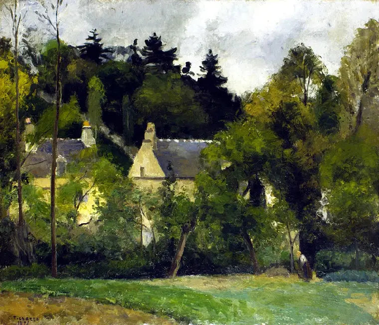 Krajobraz w Hermitage, Pontoise - Camille Pissarro