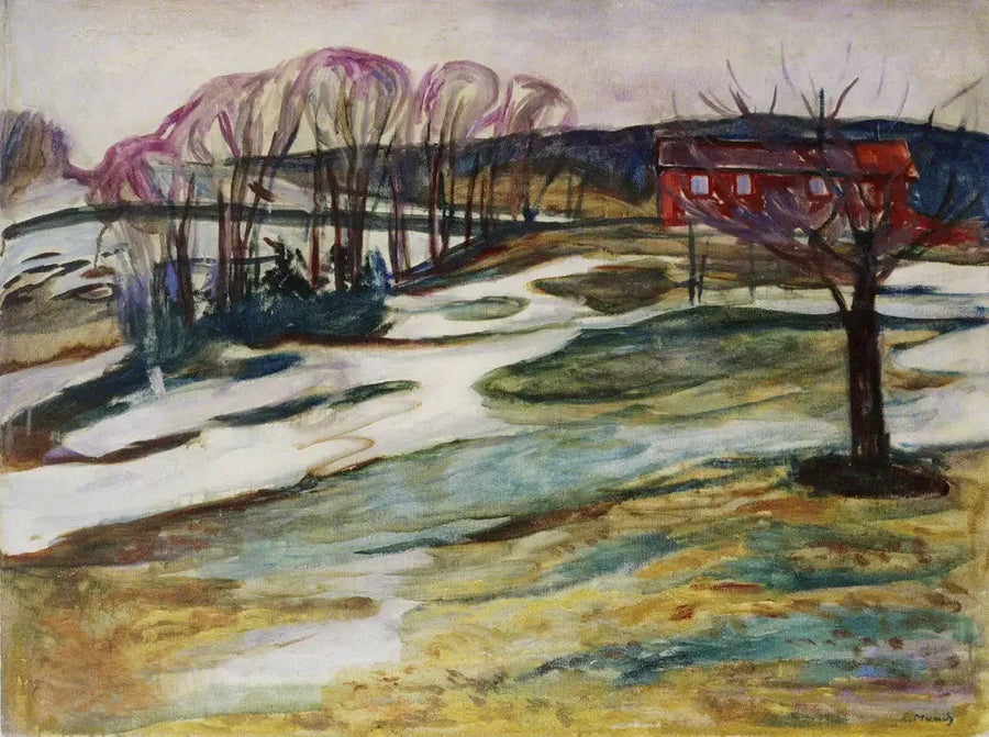 Krajobraz z czerwoną chatą - Edvard Munch